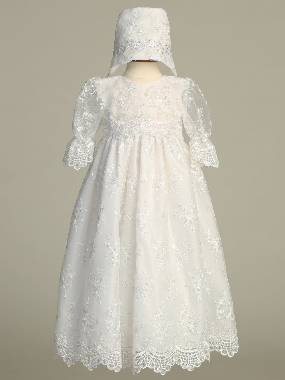 Whitney white baptism gown - view 2