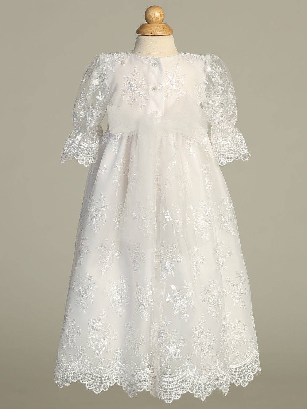 Whitney white baptism gown - view 3