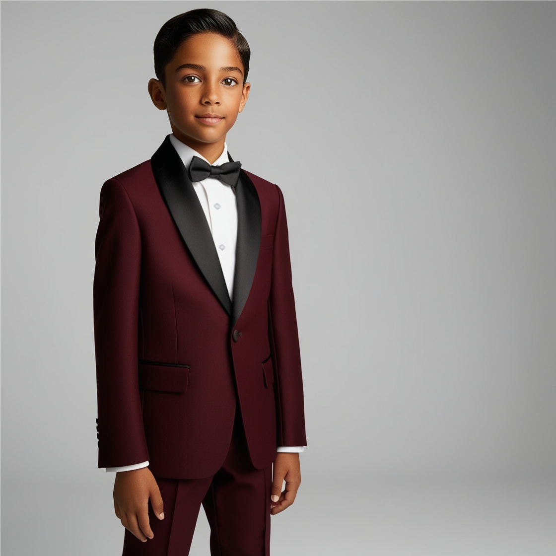 Boys Wedding Tuxedo in Burgundy