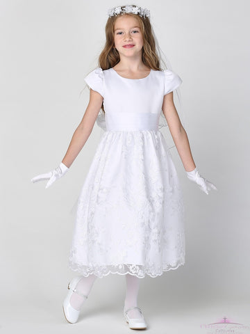 186 Girls White First Communion Dress – Clearance