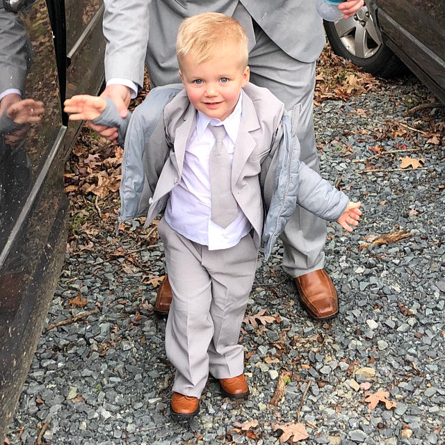 Boys steal the spotlight in light grey suits - Classic, Classic Slim, Executive.