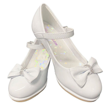 GZ5504 girls bow shoes — GZ5504 White