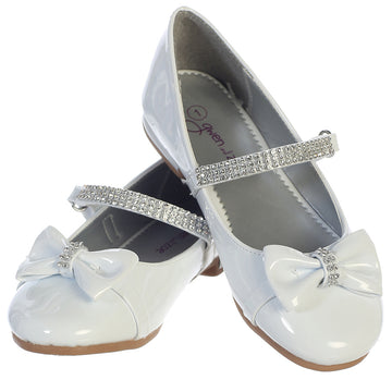 GZ5501 girls occasion flats — GZ5501 WHT