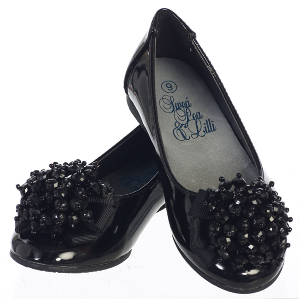 Anna-C girls occasion flats — ANNAB BLACK 03