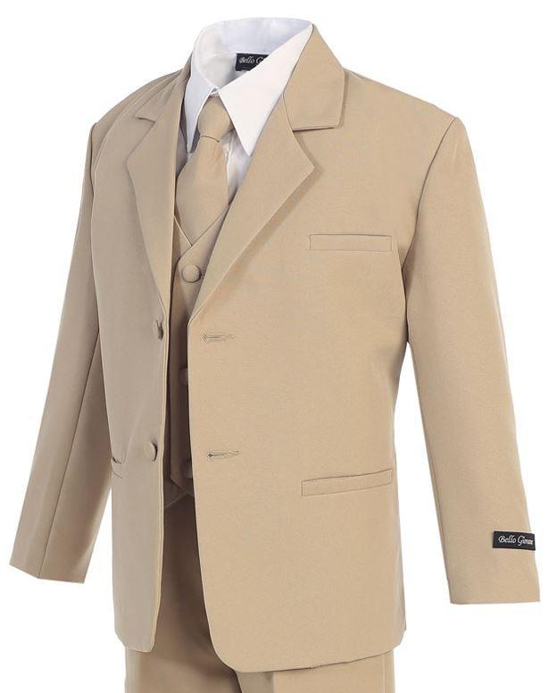 Boys Khaki Suit Classic Formal - Malcolm Royce