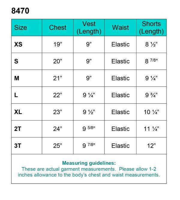 Measurement Chart for Baby Boys White Christening Baptism Outfit (8470) - Malcolm Royce