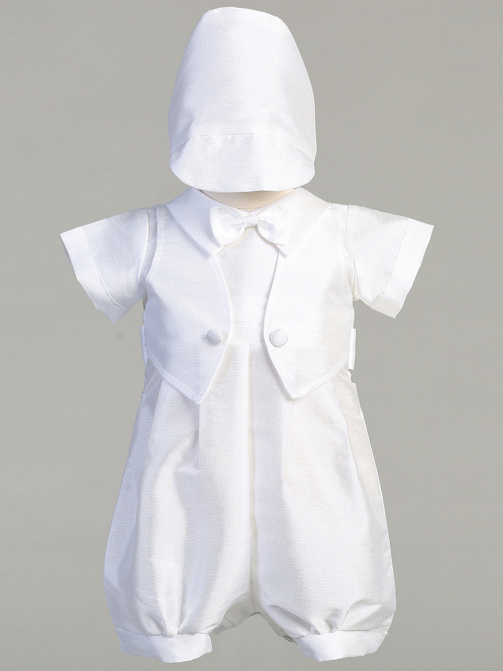 Baby Boys White Baptism & Christening Romper (8480)