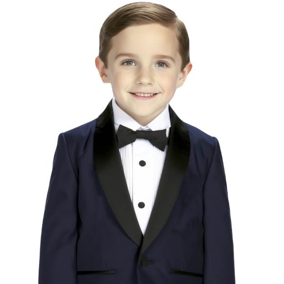 Boys Navy Shawl Executive Tuxedo 7580