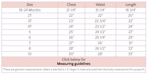 Size chart for White Glitter Tulle Flower Girl Dress with chest, waist, and length measurements from 18-24 months to size 10.