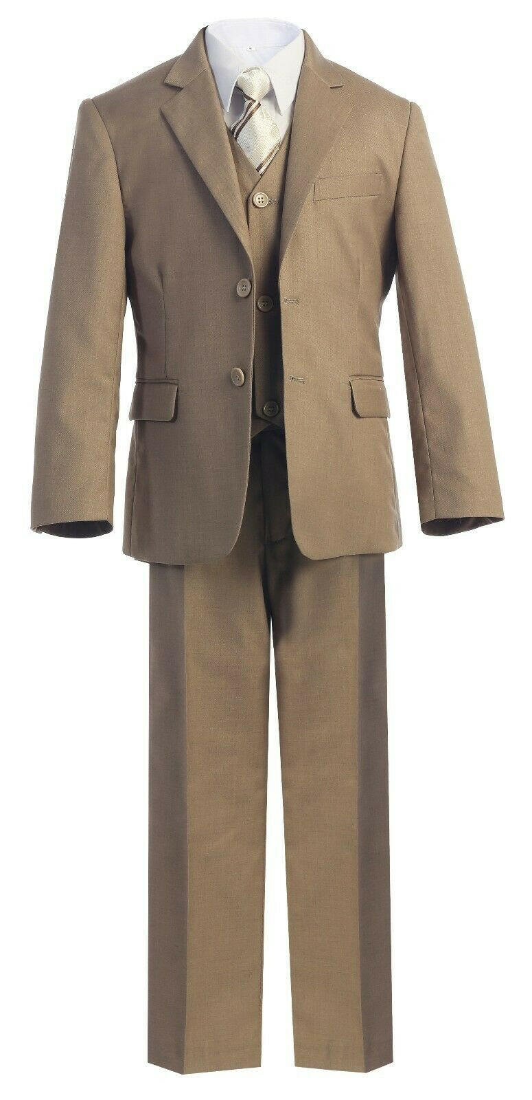 Elegant Boys Khaki Suit - Standout Style | Malcolm Royce Elegant Boys Khaki Suit - Standout Style | Malcolm Royce