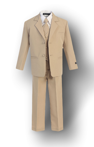 Boys Khaki Suit Classic Formal - Malcolm Royce