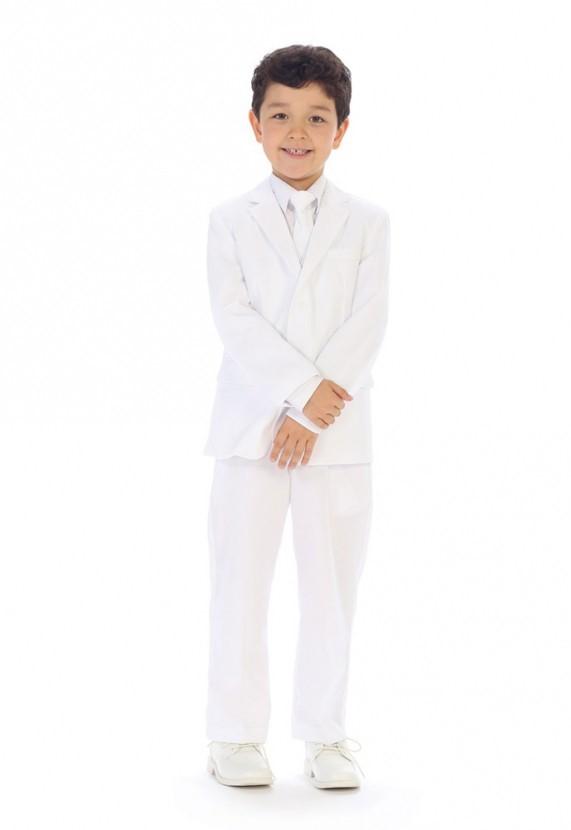 Classic Slim + Husky white suit - a beacon of youthful charm and elegance.