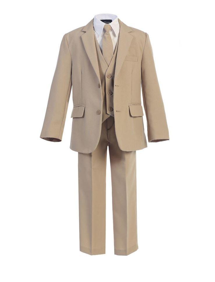 Boys Khaki Suit Classic Slim - Malcolm Royce