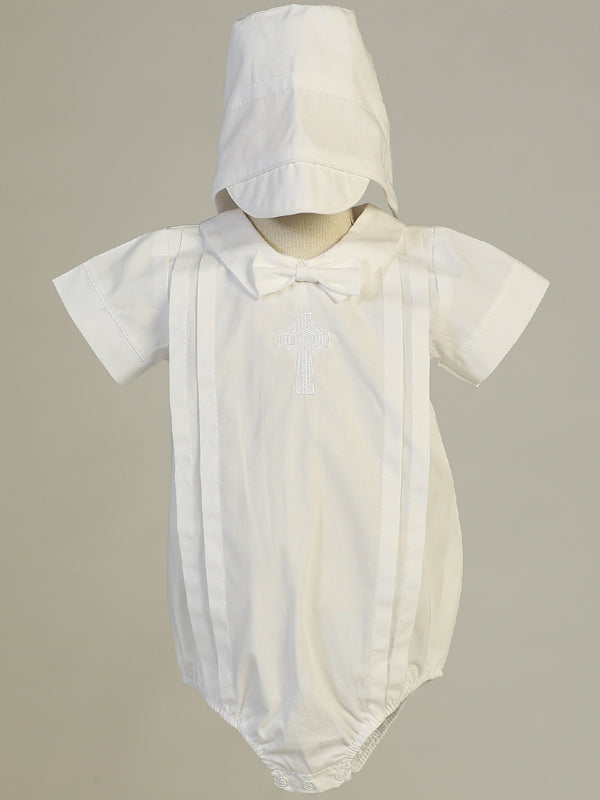 Baby Boys Baptism & Christening Romper White Cotton - Brandon