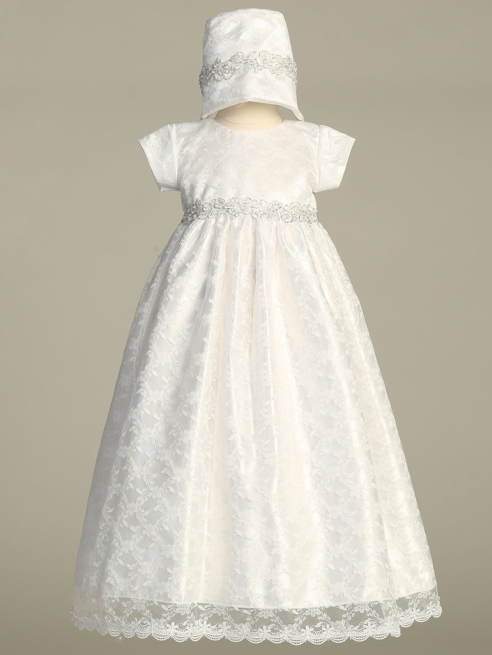 Girls White Christening & Baptism Gown - Cassandra