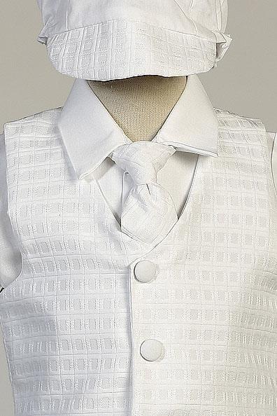 The Chase/Randall outfit crowns a baby boy's baptism, elegance in every stitch.