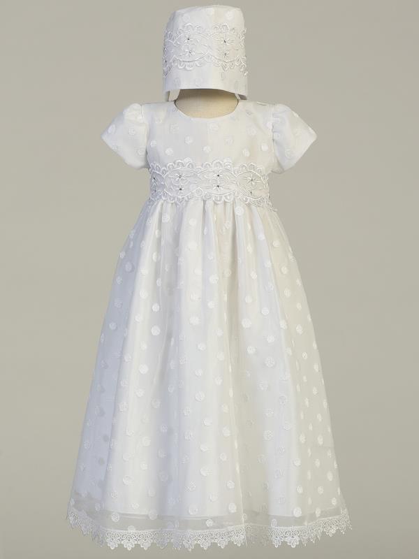 Girls White Christening & Baptism Gown - Coco