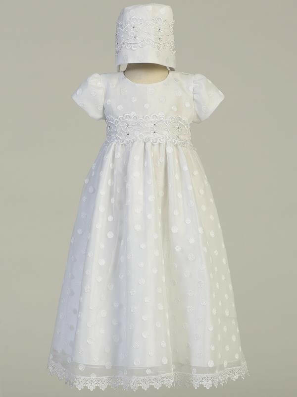 Girls White Christening & Baptism Gown - Coco