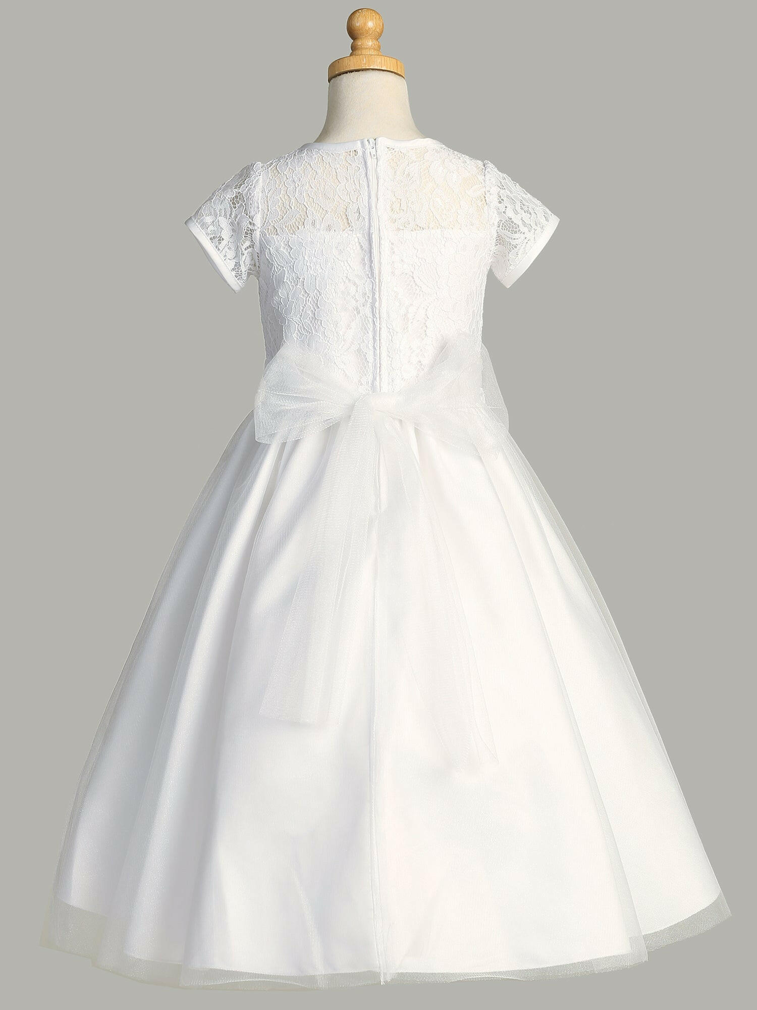 knee length dresses for ladies Girls' First Communion Dress with Lace Bodice & Tulle Skirt – Malcolm Royce