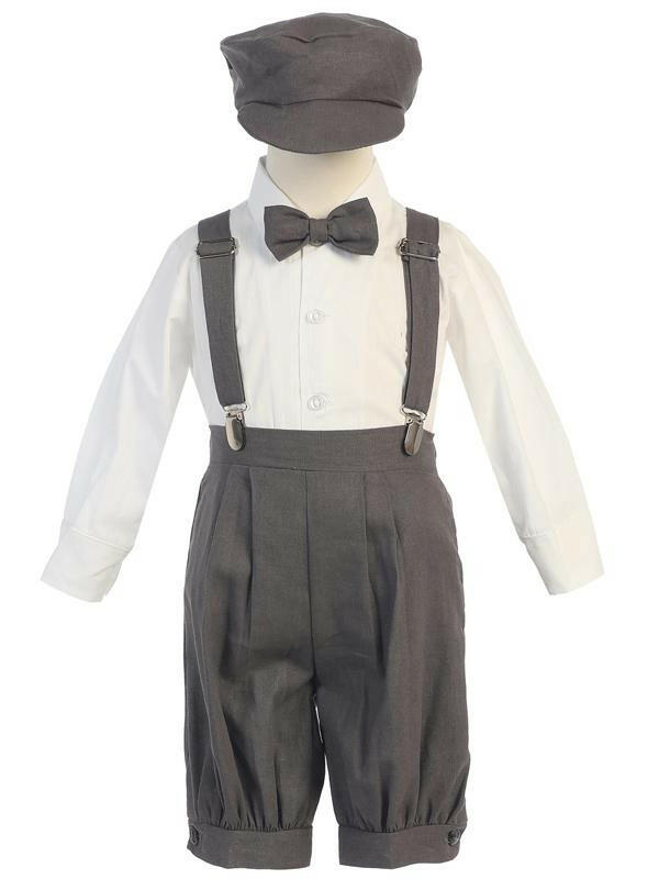 Toddlers Charcoal Knickers Outfit with Suspenders G827 - Malcolm Royce