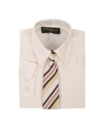 3t ivory dress shirt Gioberti Boys Long Sleeve Solid Dress Shirt, Boy's, Size: 3T, Beige