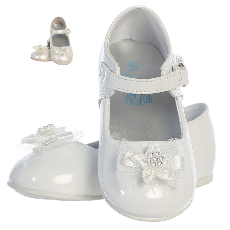 Girls White Shoes and Bow