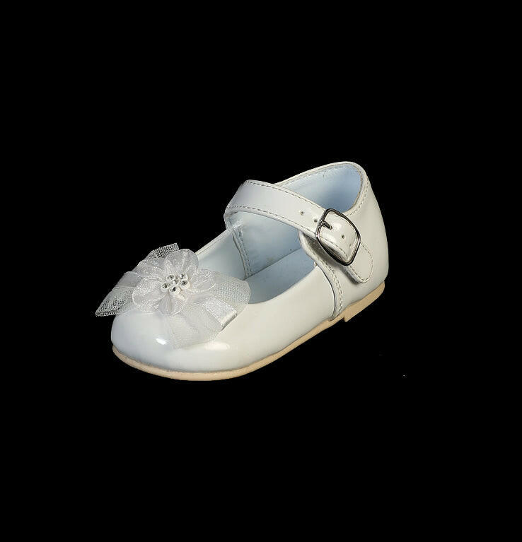 mens dress slacks Communion Shoes for Girls - Ivory & White