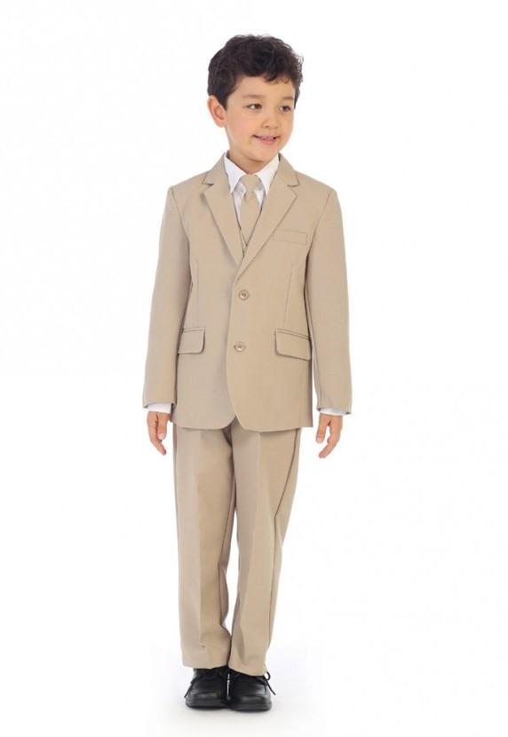 Boys Khaki Suit Classic Slim - Malcolm Royce