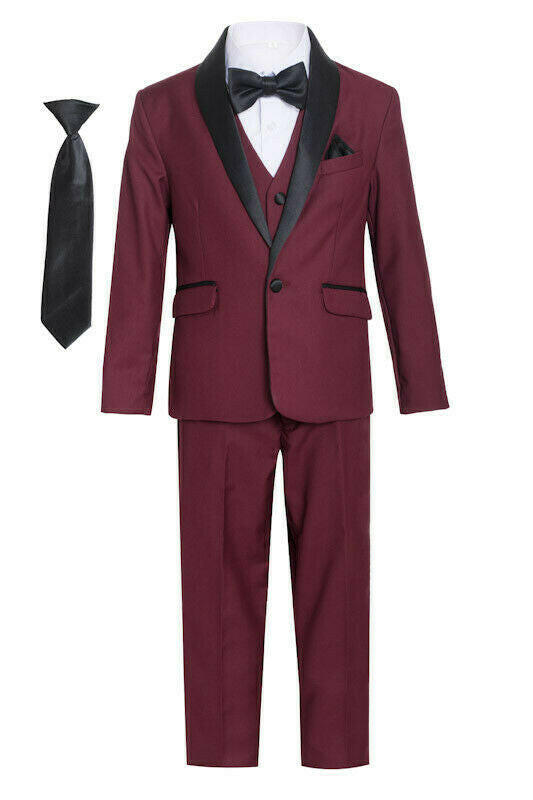 burgundy tuxedo dress Vision Tailored Blazer & Skirt Suit main image 1