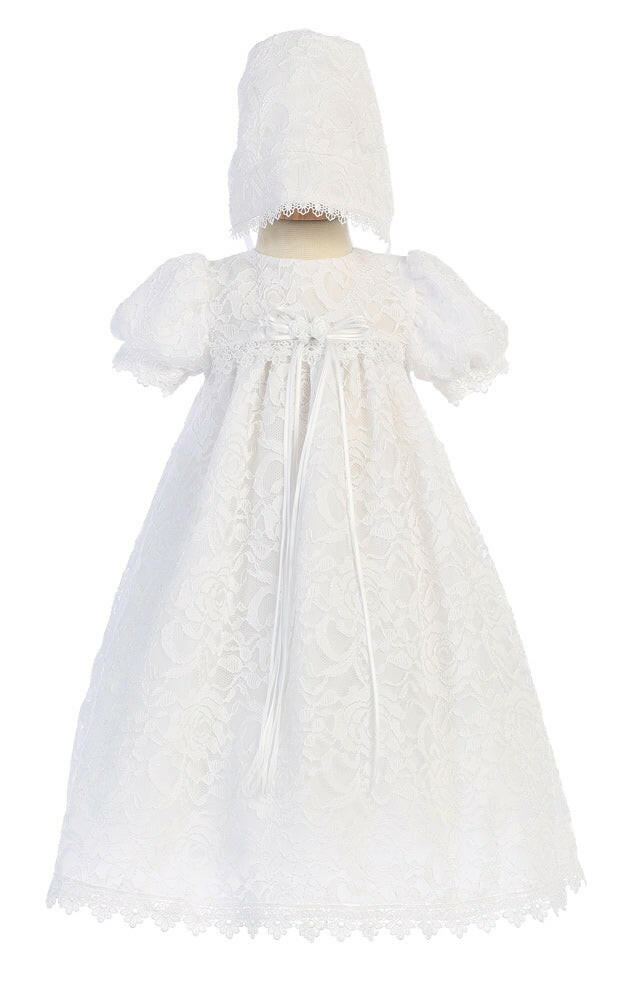 Victoria Baptism Dress - Baby Girls | Lace, Bonnet, USA Malcolm Royce Victoria Baptism Dress - Baby Girls | Lace, Bonnet, USA Malcolm Royce