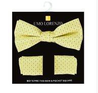 Boys Fancy Bow Tie and Hanky Set - Malcolm Royce