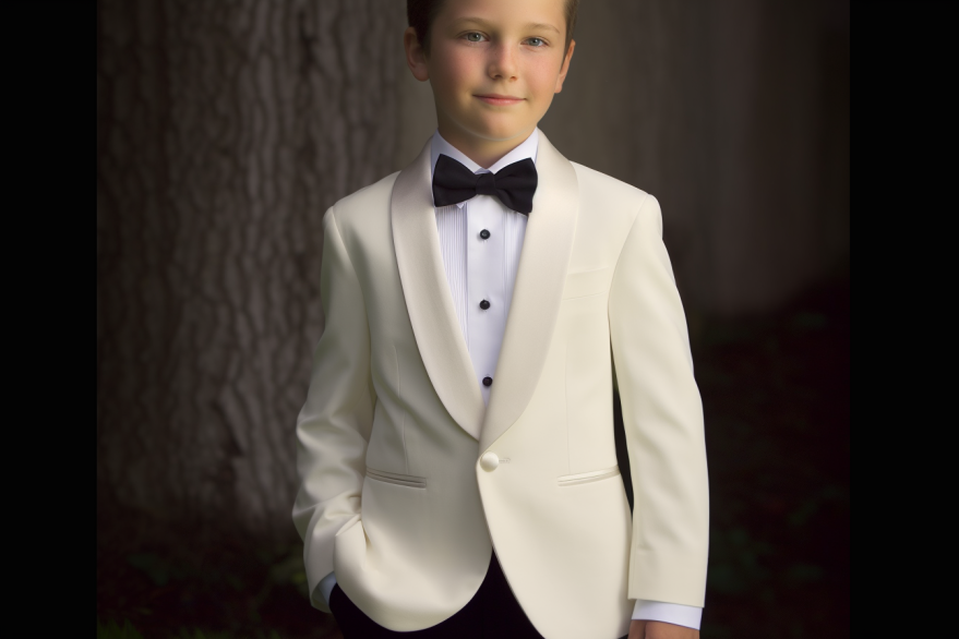 Ivory shawl tuxedo 7580, a testament to grace and sophistication.