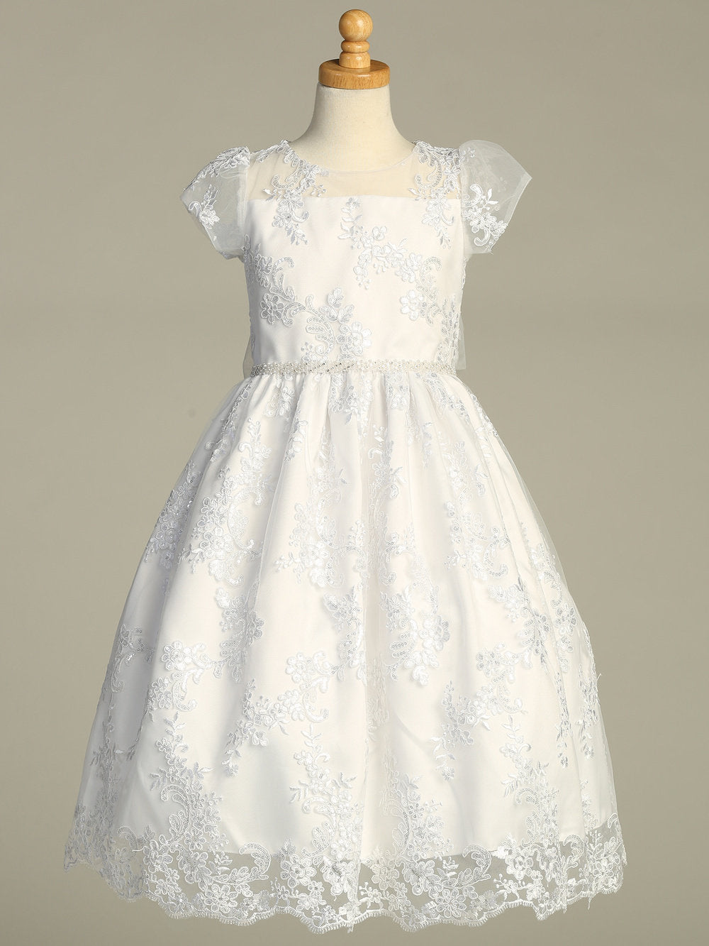 Girls First Communion Dress - Embroidered Tulle | Malcolm Royce 10 Girls First Communion Dress - Embroidered Tulle | Malcolm Royce 10
