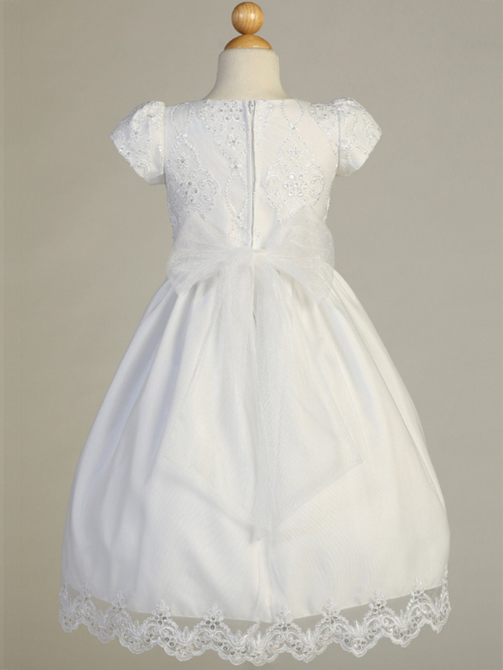 knee length dresses for ladies Like An Angel Long Sleeve Lace Dress White main image 0