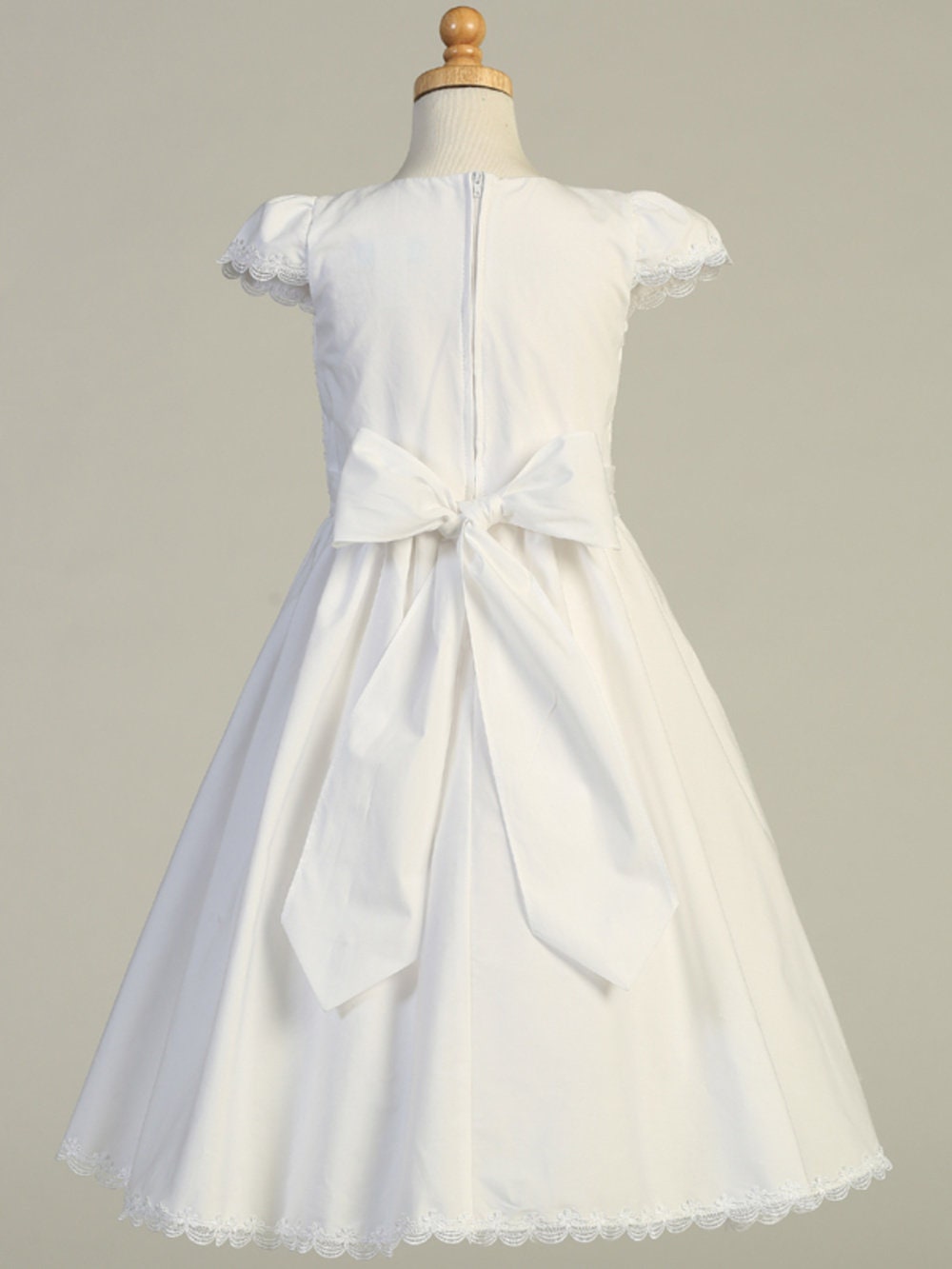 chinese dress ladies First Communion Dress |A Line Wedding Pageant Lace Flower Girl Dress with Belt 2-12 Year Old main image 0
